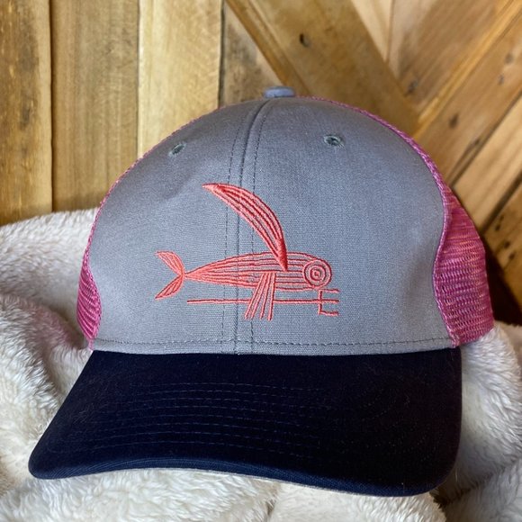 Patagonia Accessories - Patagonia | Pink Gray Flying Fish Mesh Ball Cap